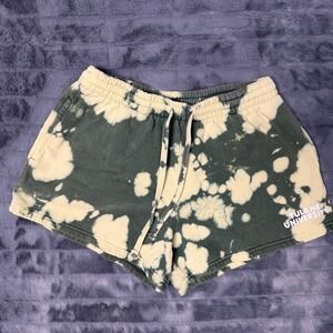 UScape Apparel Tulane University Bleach Tie Dye Sweat Shorts Green Womens Medium